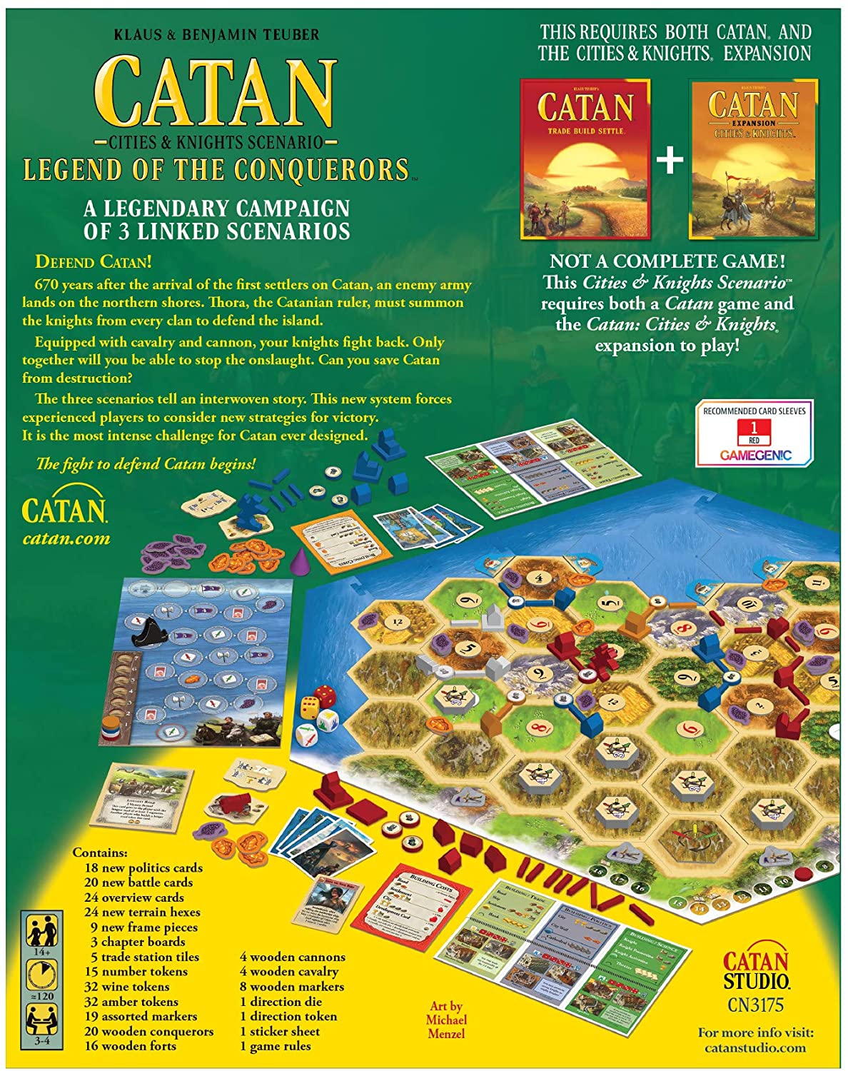 Catan : Legend of the Conquerors (Cities and Knights Scenario)